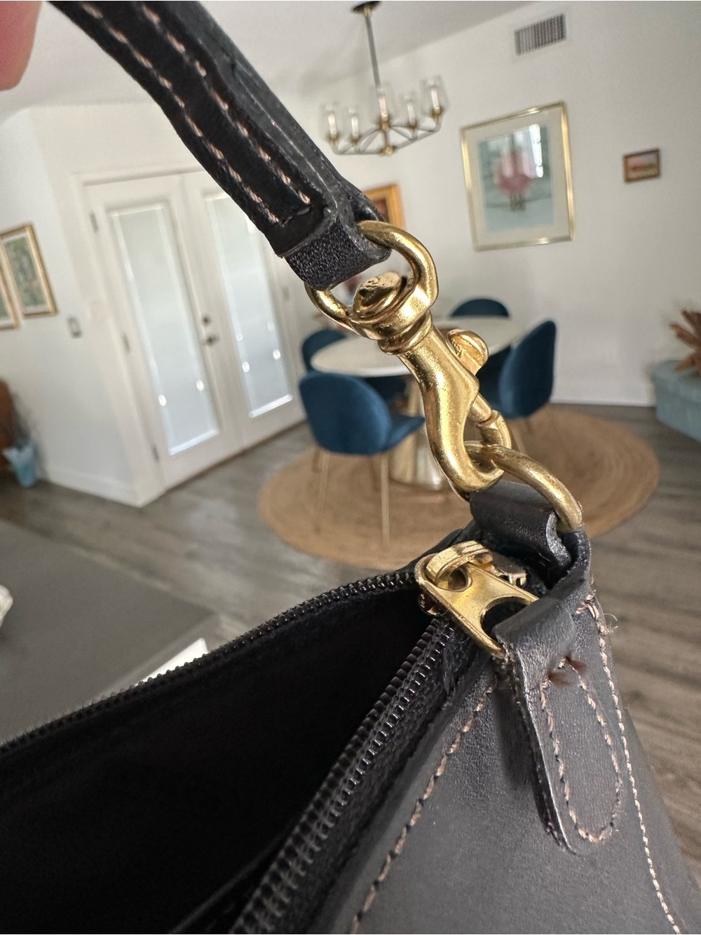 Coach Dark Brown Bleecker Demi Baguette 9311 with Gold Hardware - Picture 9 of 9